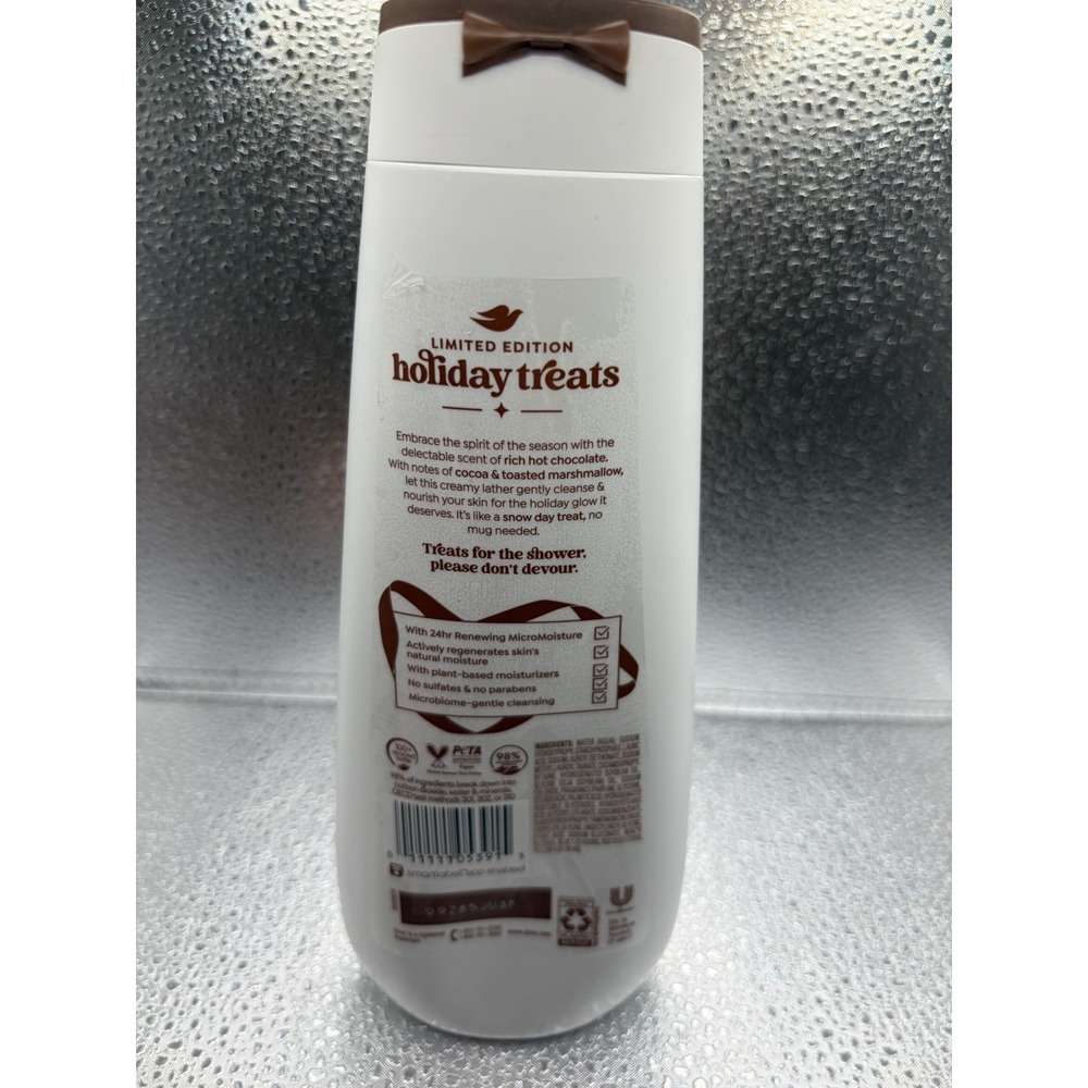 Dove Hot Cocoa Swirl Limited Edition Holiday Treats Body Wash 20fl oz - NEW - Picture 2 of 2
